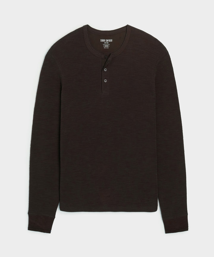 Lightweight Mini Waffle Henley