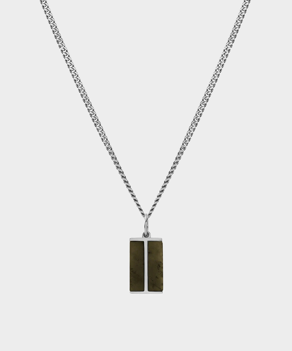 Miansai Sterling Silver Duo Jasper Necklace