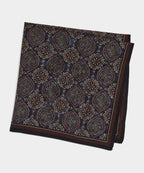 Wool Medallion Neckerchief in Navy