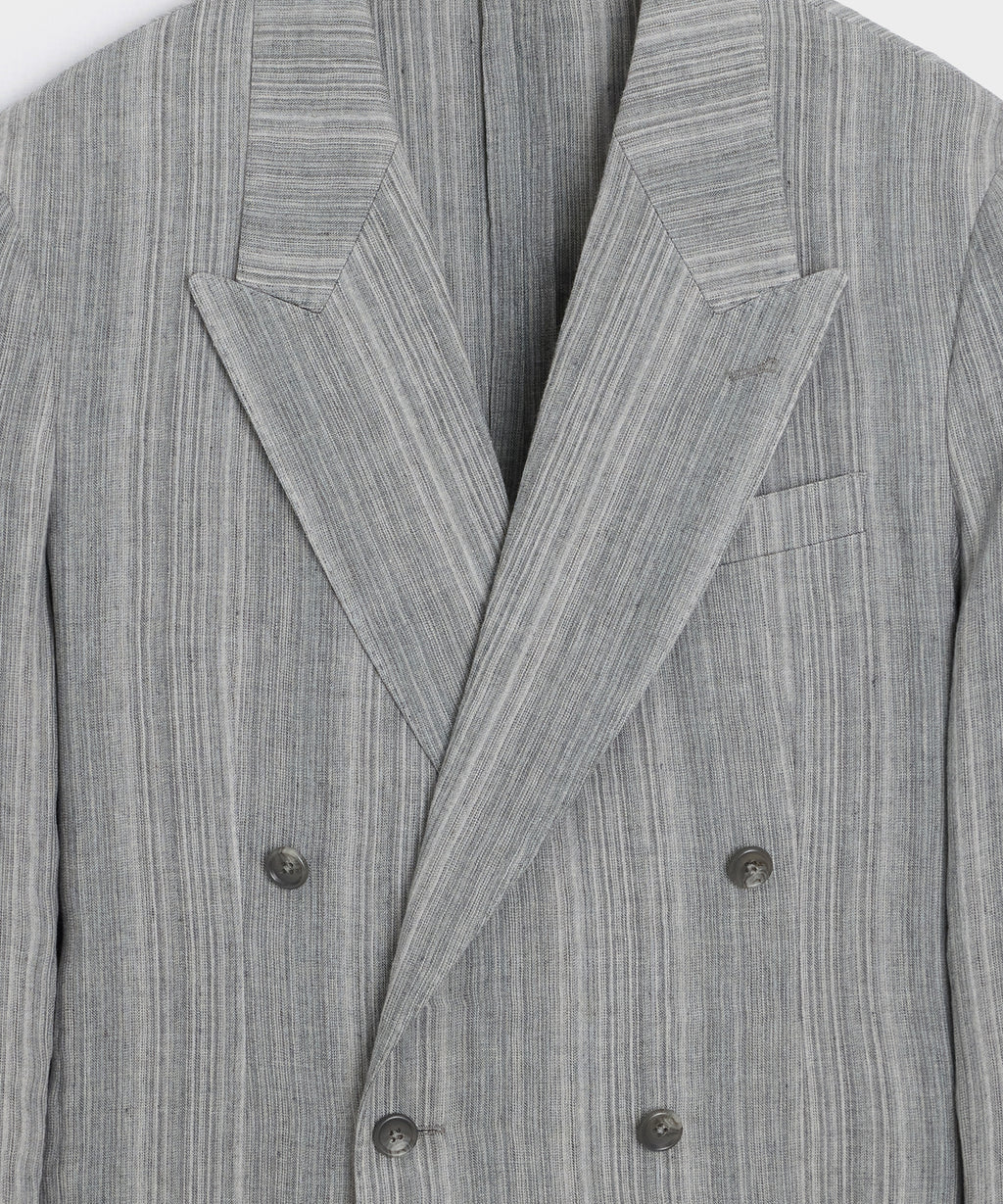 Italian Multi-Stripe Linen Wythe Jacket