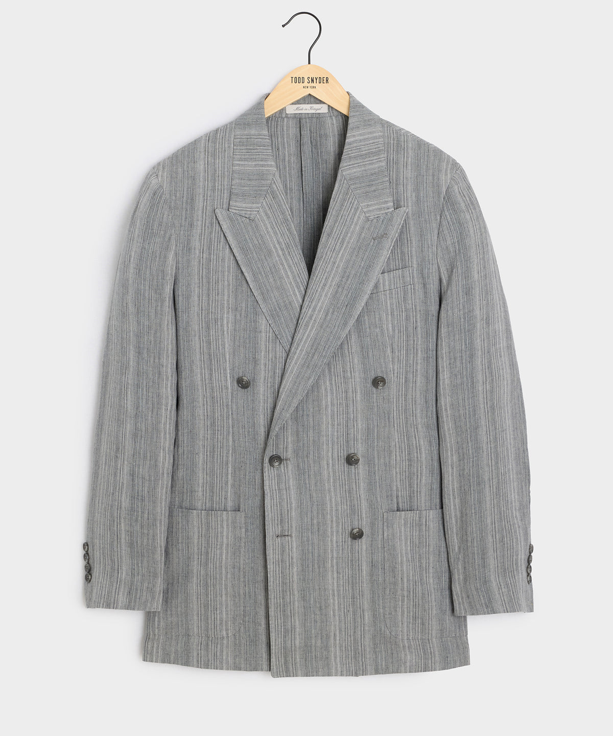 Italian Multi-Stripe Linen Wythe Jacket