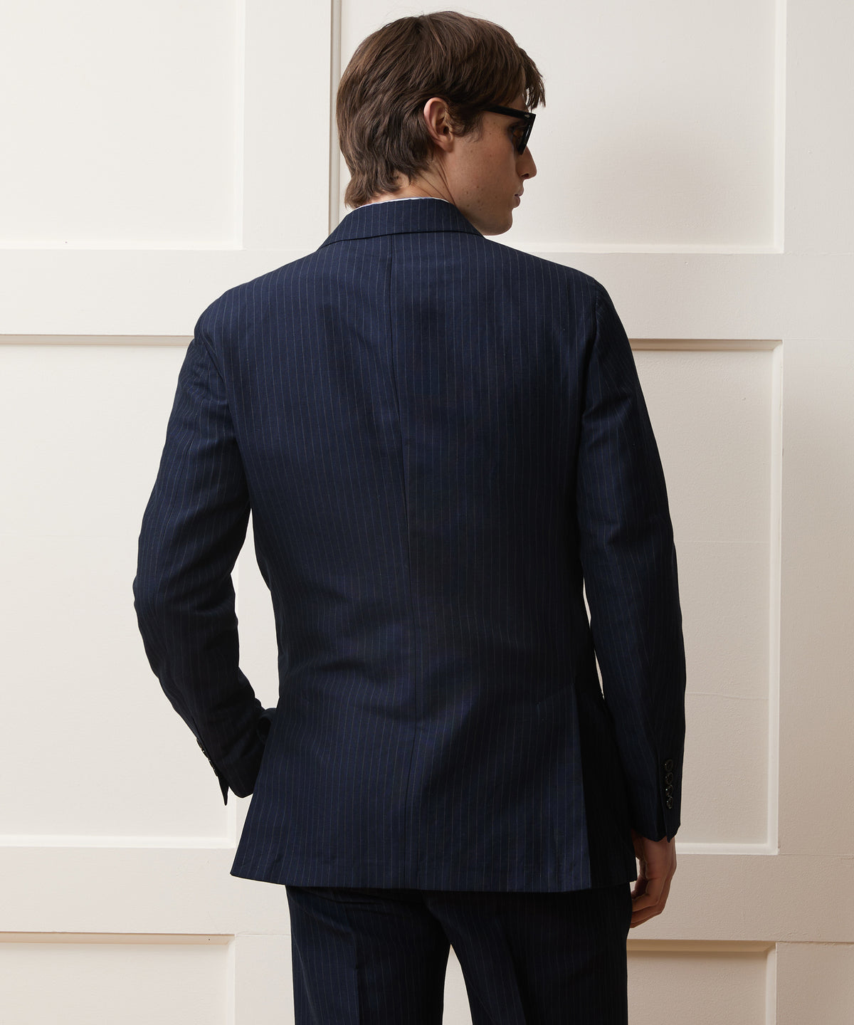 Italian Linen-Cotton Pinstripe Wythe Suit