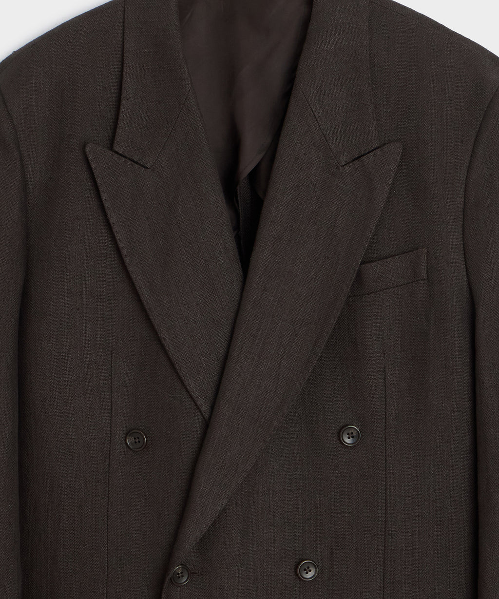 Italian Linen Herringbone Wythe Jacket