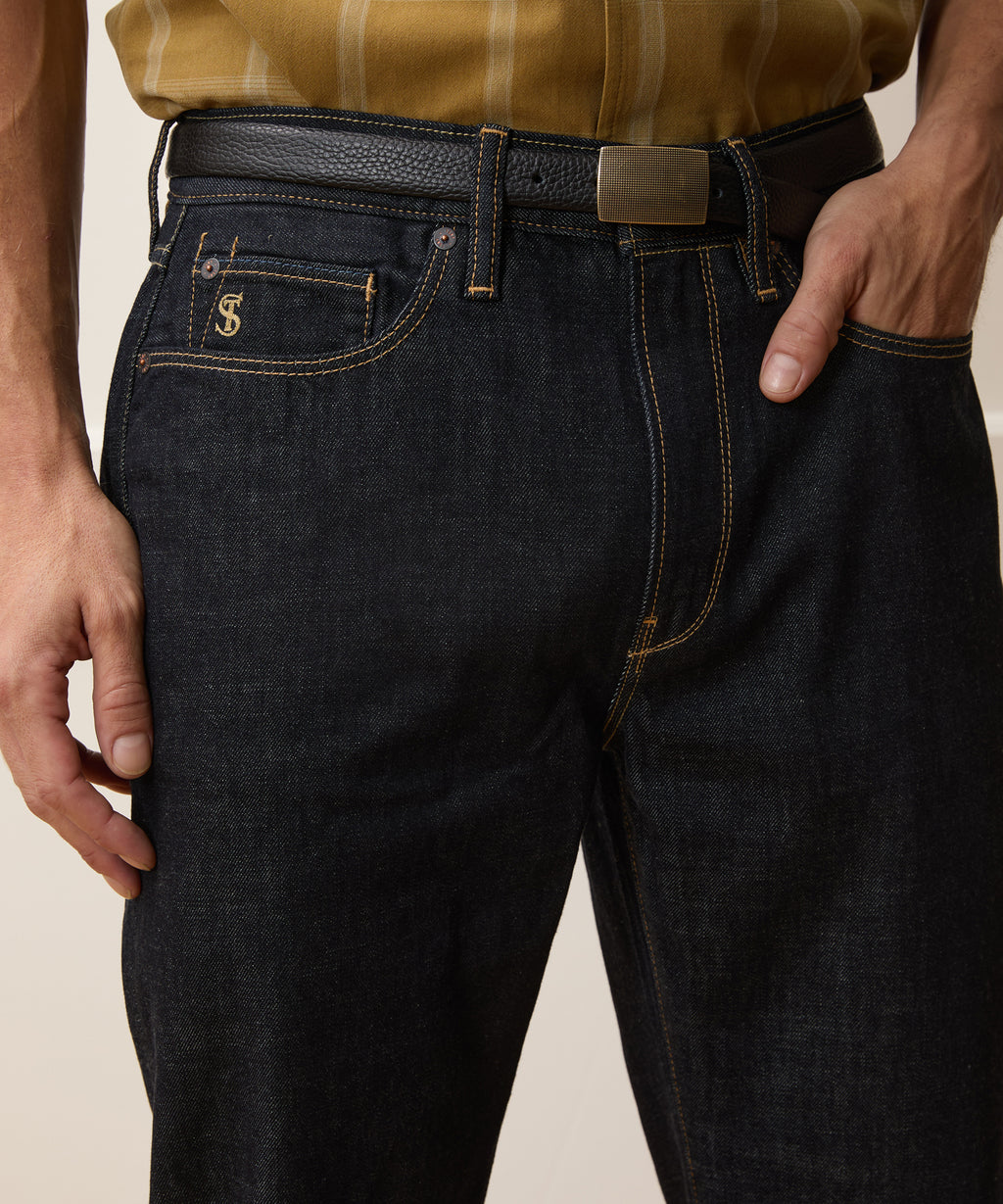 Straight Fit Summerweight Jean in Rinsed Indigo