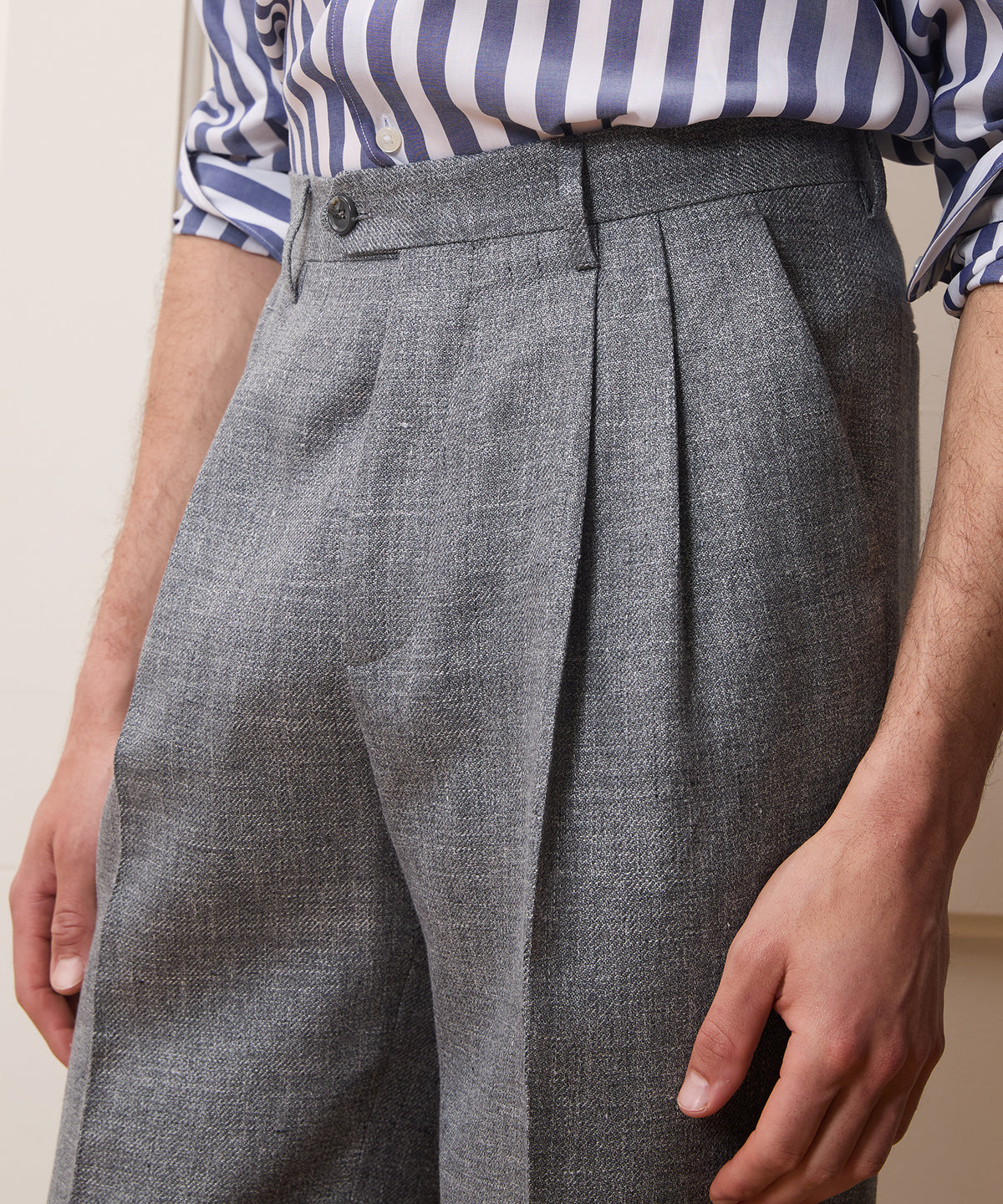 Italian Linen-Wool Wythe Trouser