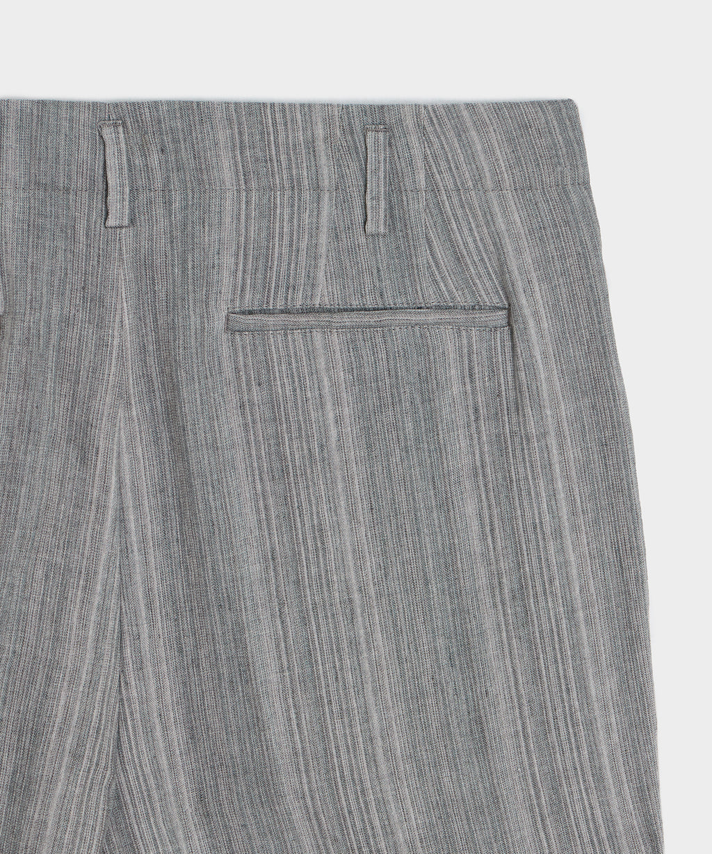 Italian Multi-Stripe Linen Hollywood Trouser