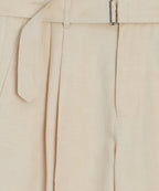 Italian Cotton-Linen Self-Belt Trouser