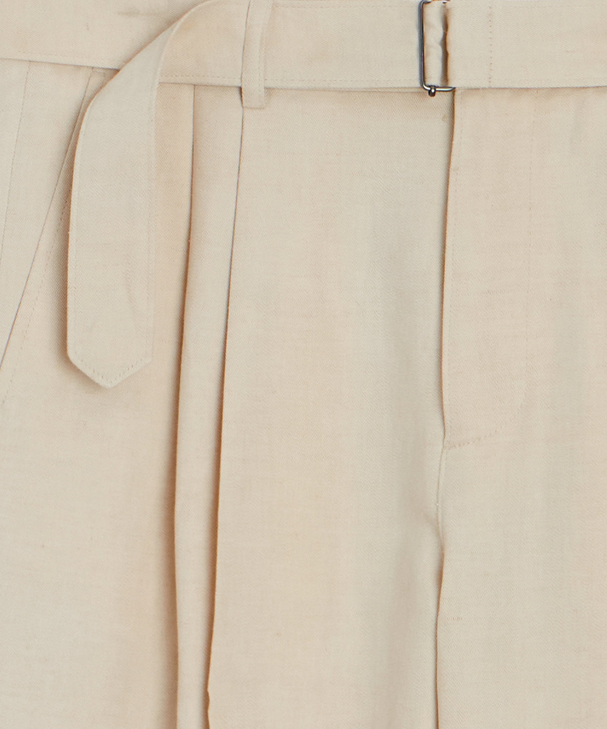 Italian Cotton-Linen Self-Belt Trouser