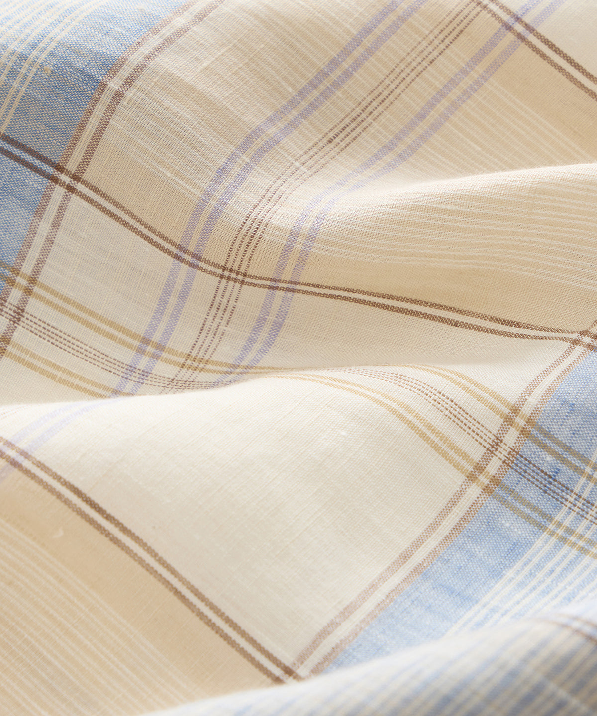 Italian Linen Plaid Big Shirt