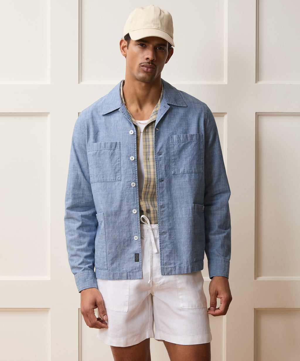 Chambray Guayabera Shirt