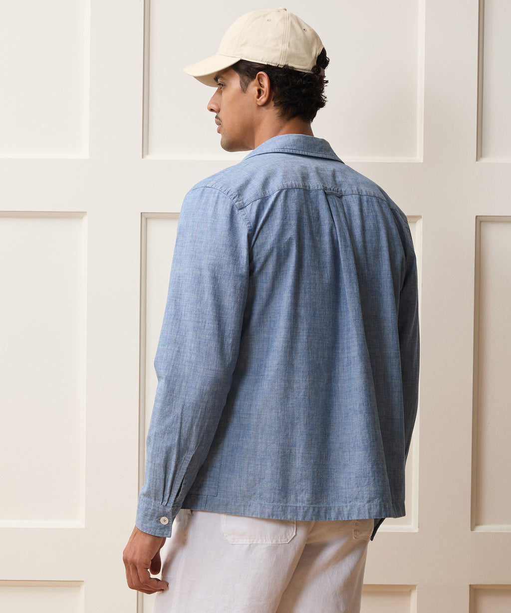 Chambray Guayabera Shirt