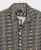 Linen Batik Camp Collar Shirt