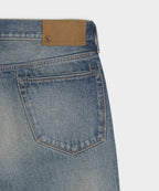 High-Rise Slim Fit Jean in Worn Dark Indigo