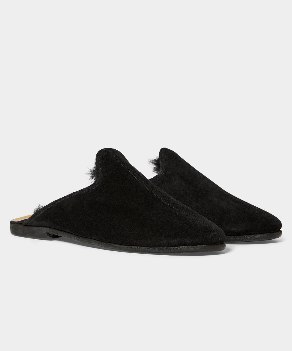 Sabah Baba Suede Shearling Slide