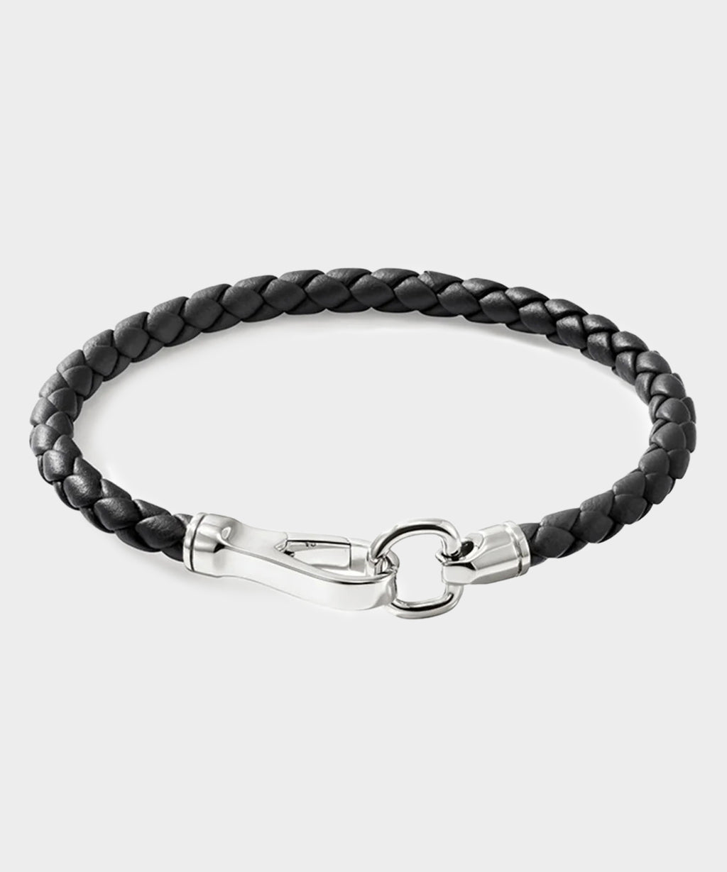John Hardy Sterling Silver Leather Bracelet