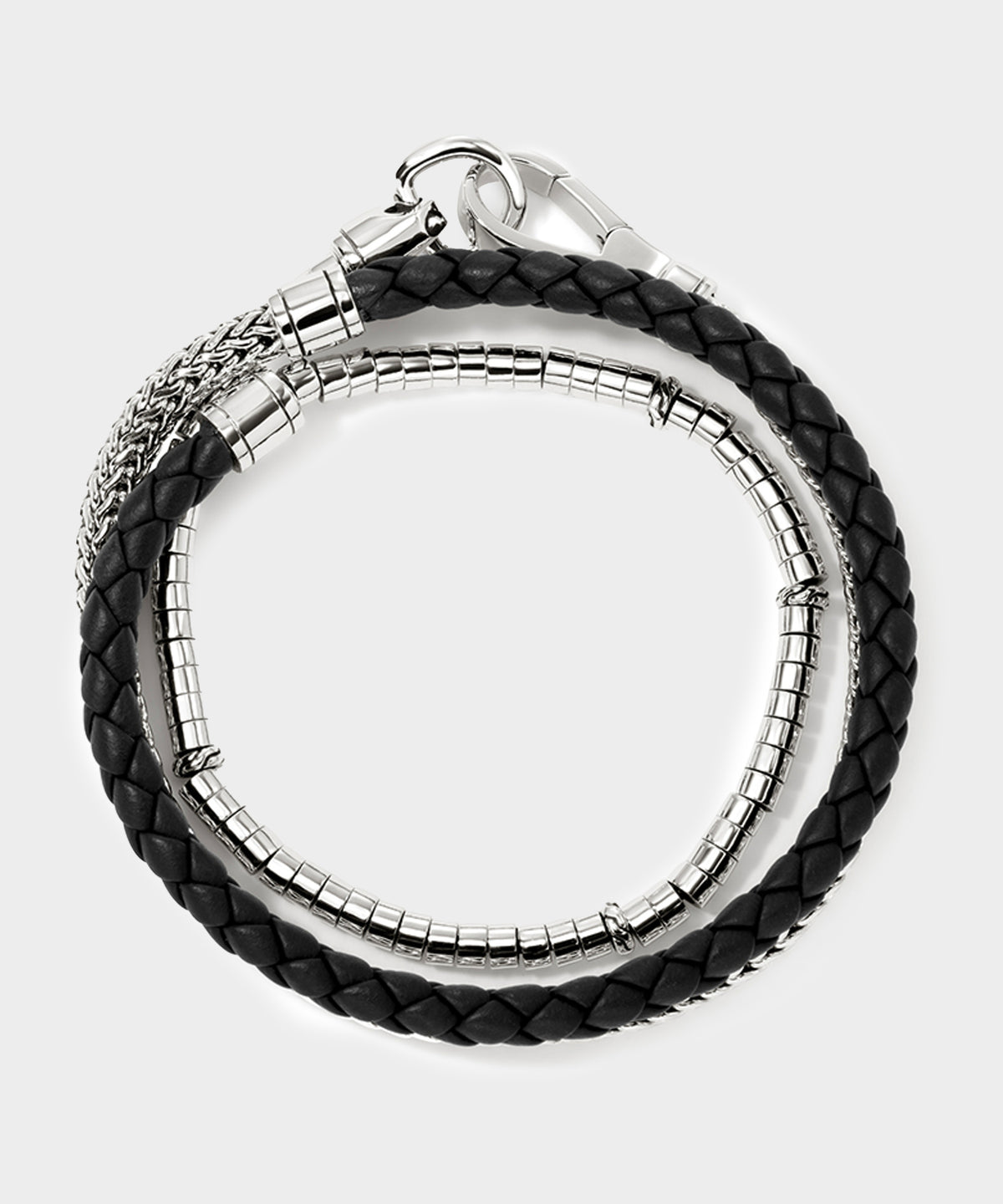 John Hardy Sterling Silver Heishi Triple Wrap Bracelet