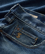 High-Rise Slim Stretch Jean in Medium Indigo