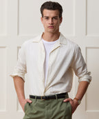 Brushed Poplin Camp Collar Shirt