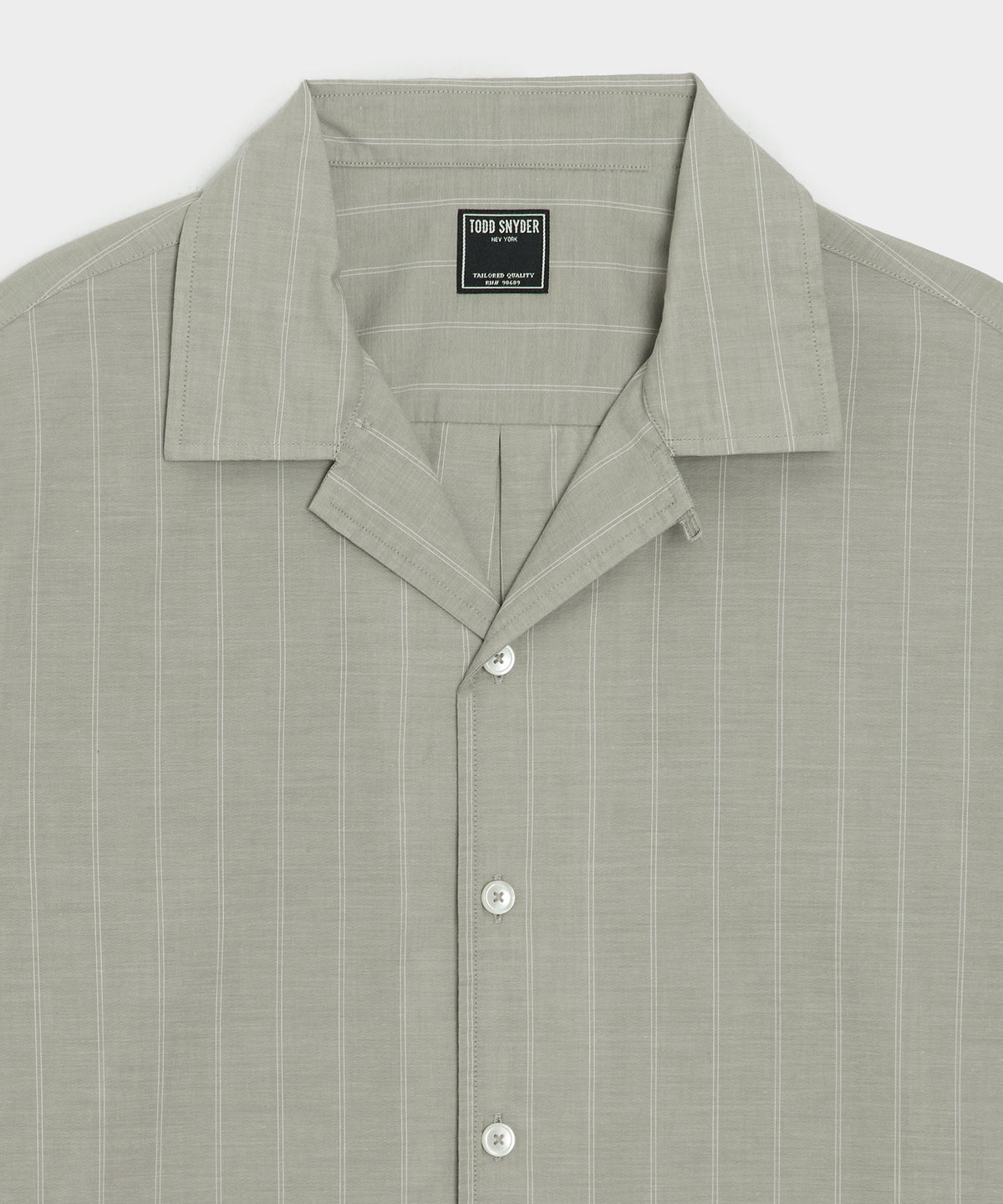 Brushed Poplin Camp Collar Shirt