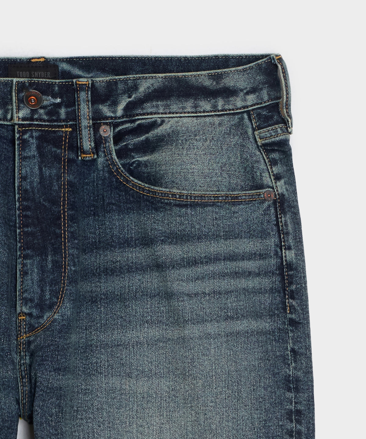 High-Rise Slim Stretch Jean in Vintage Knee