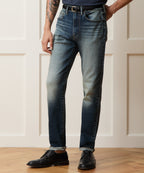 High-Rise Slim Stretch Jean in Vintage Knee