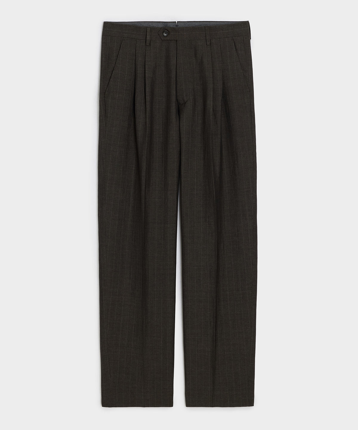 Italian Wool-Linen Pinstripe Wythe Trouser