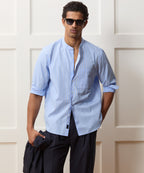Poplin Band Collar Shirt