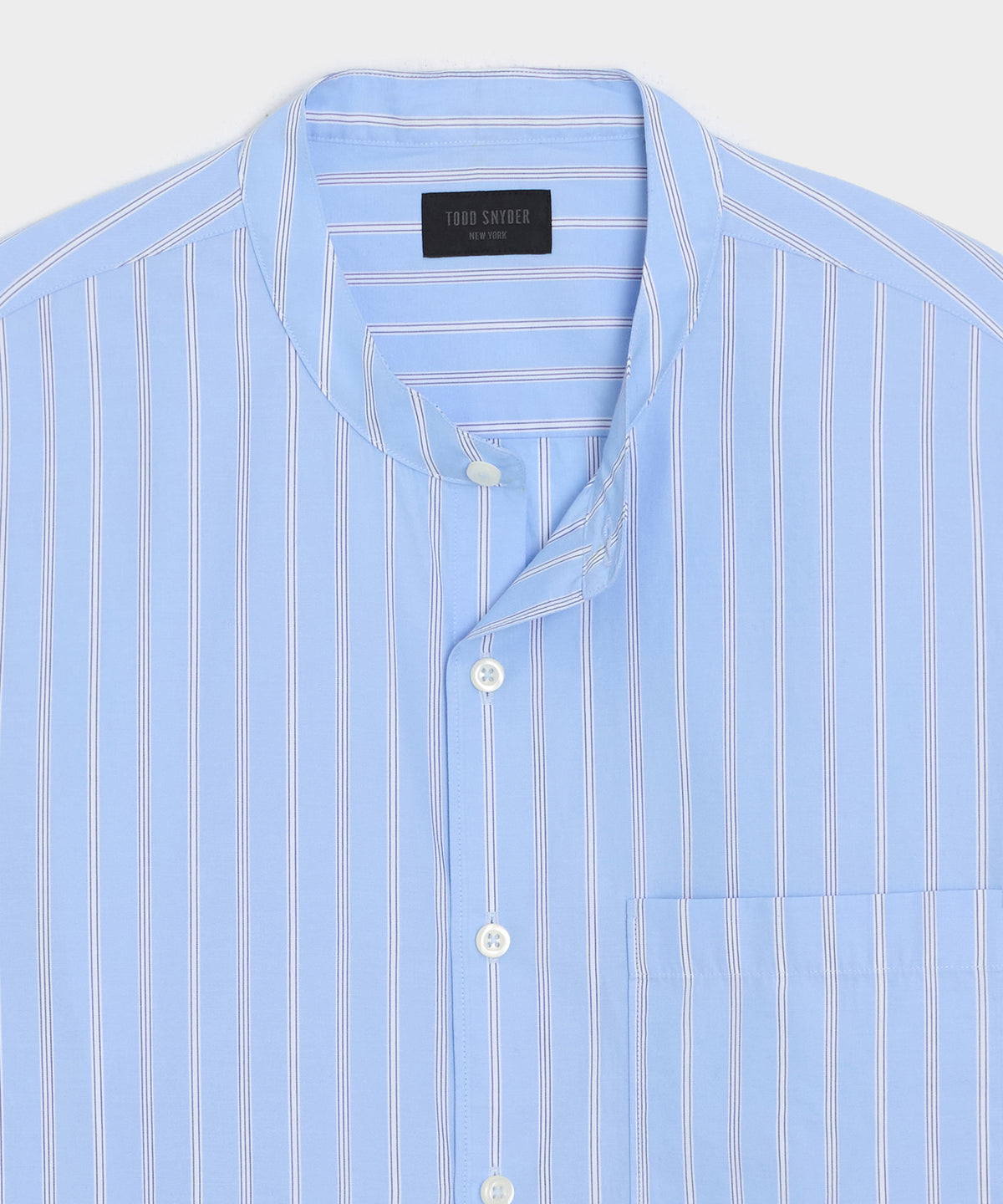 Poplin Band Collar Shirt