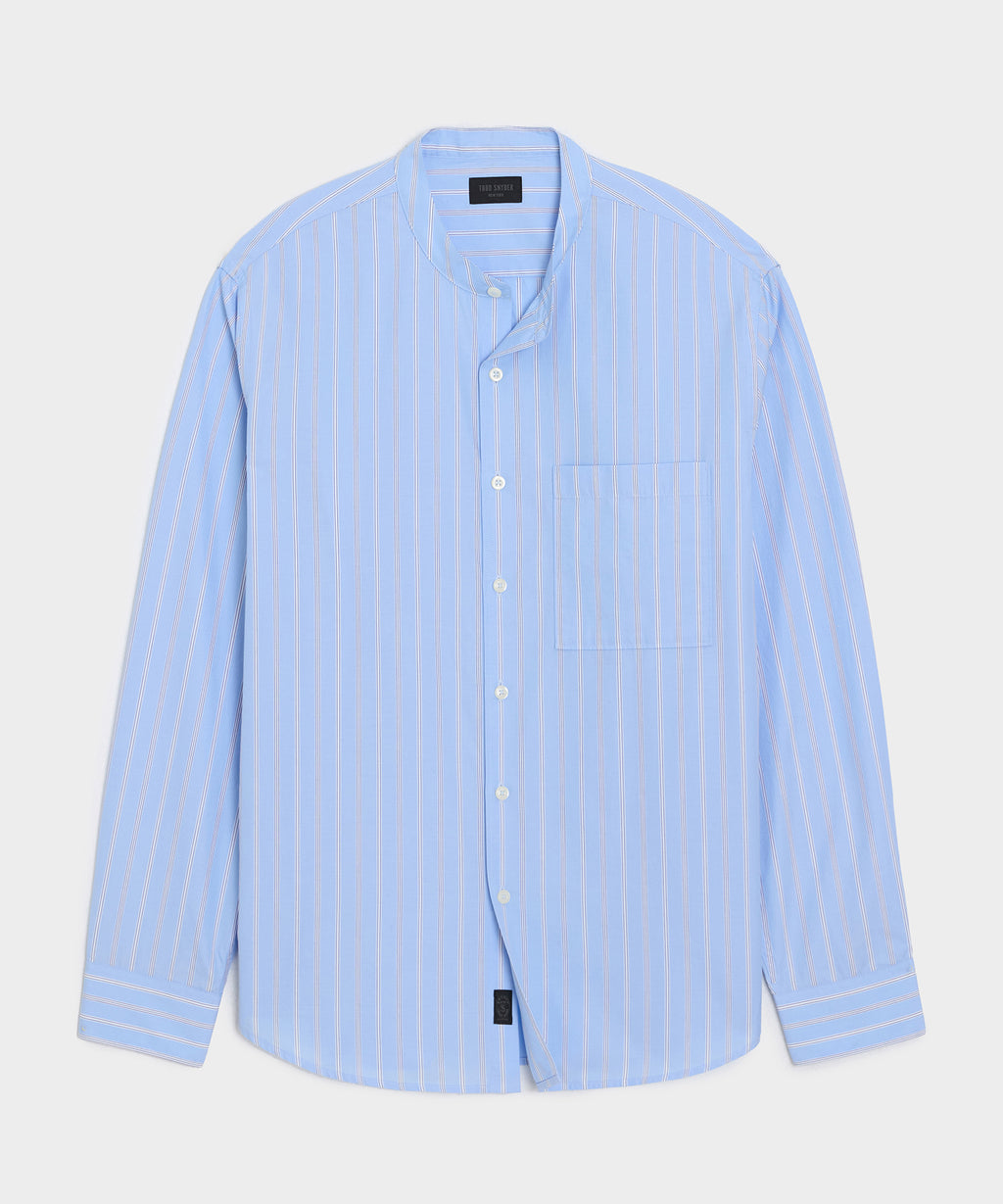 Poplin Band Collar Shirt