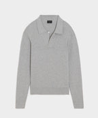 Ribbed Cotton-Cashmere Sweater Polo