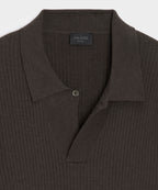 Ribbed Cotton-Cashmere Sweater Polo