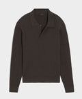 Ribbed Cotton-Cashmere Sweater Polo