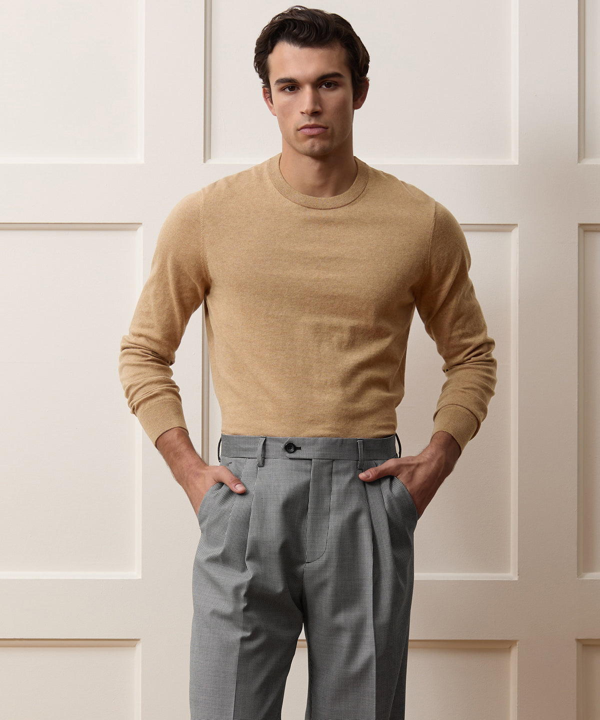 Cotton-Cashmere Crewneck Sweater