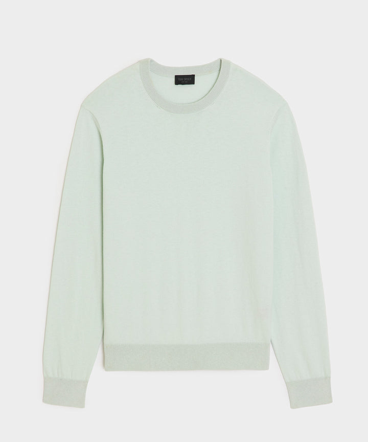 Cotton-Cashmere Crewneck Sweater