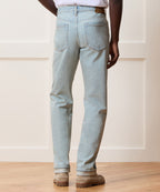 Straight Fit Selvedge Jean in Faded Light Indigo
