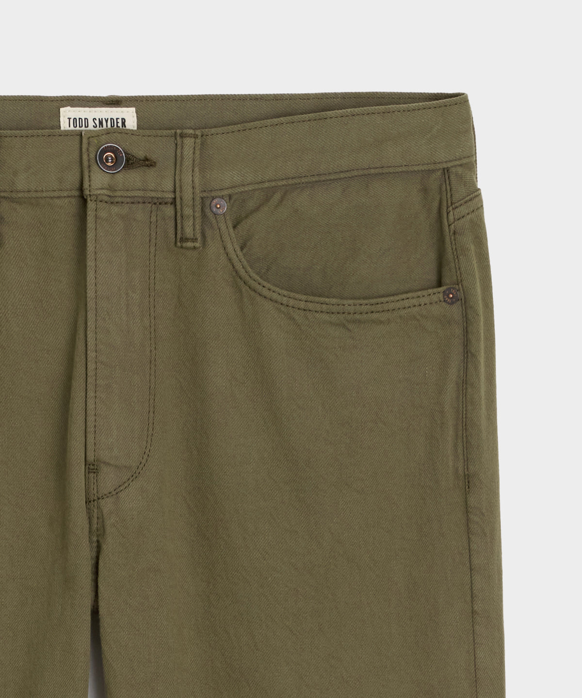 Straight Garment-Dyed Jean in Olive