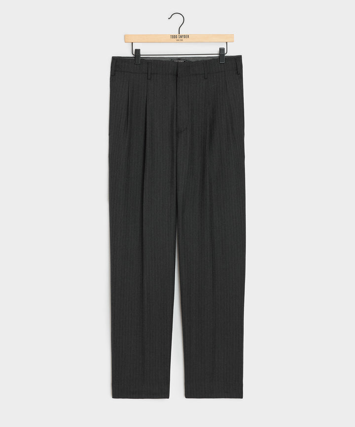 Italian Flannel Striped Hollywood Trouser