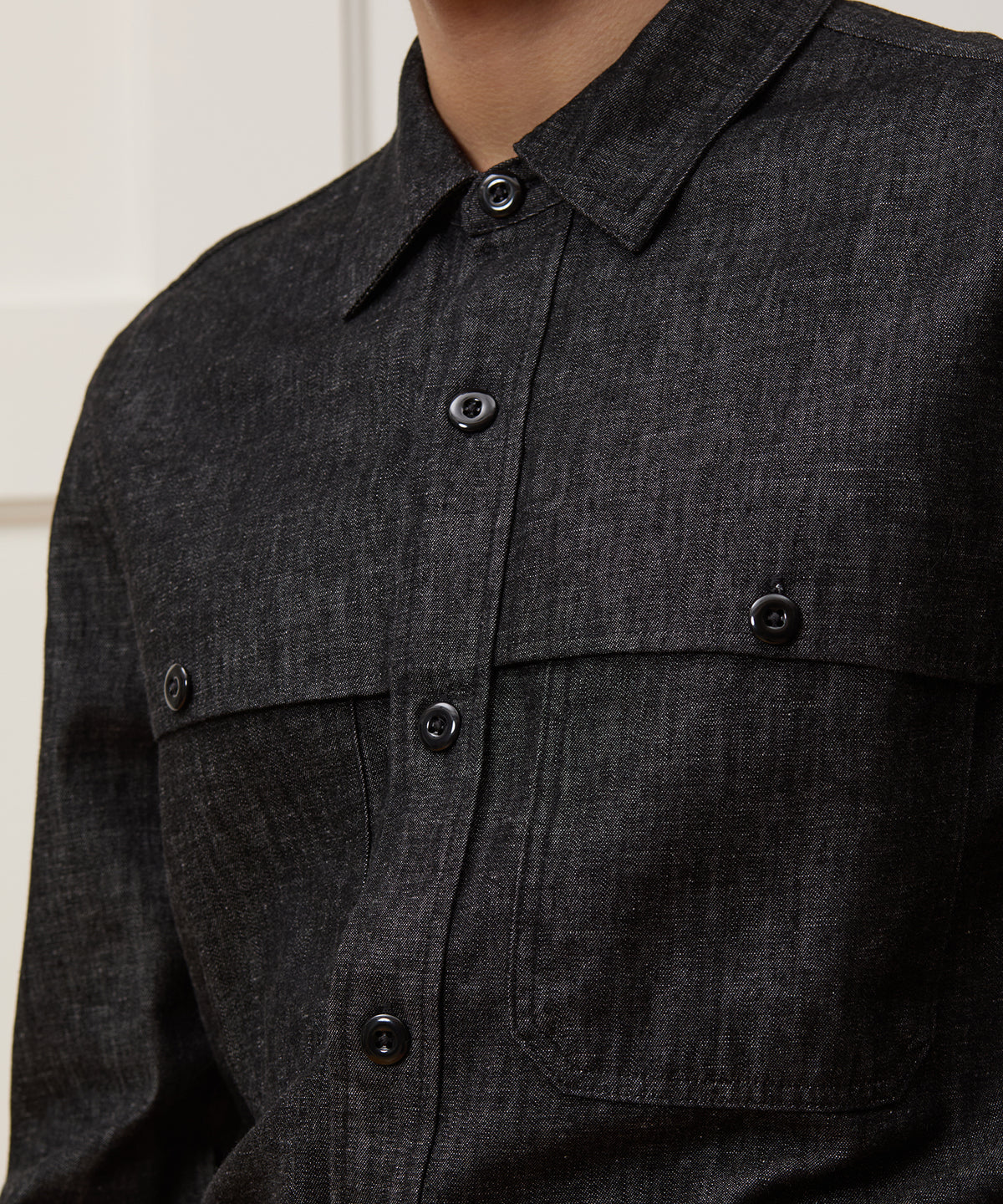 Denim Cape Shirt