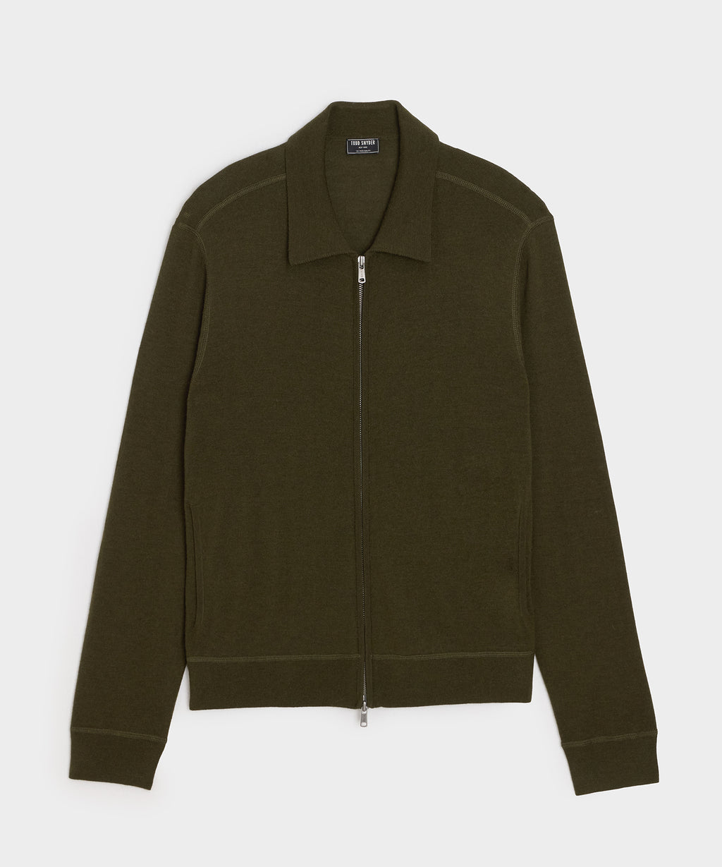 Merino Full-Zip Sweater Polo