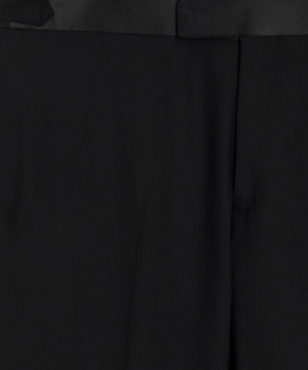 Italian Wool Straight Fit Tuxedo Trouser