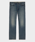 Straight Japanese Selvedge Stretch Jean in Worn Wash