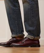Straight Japanese Selvedge Stretch Jean in Worn Wash