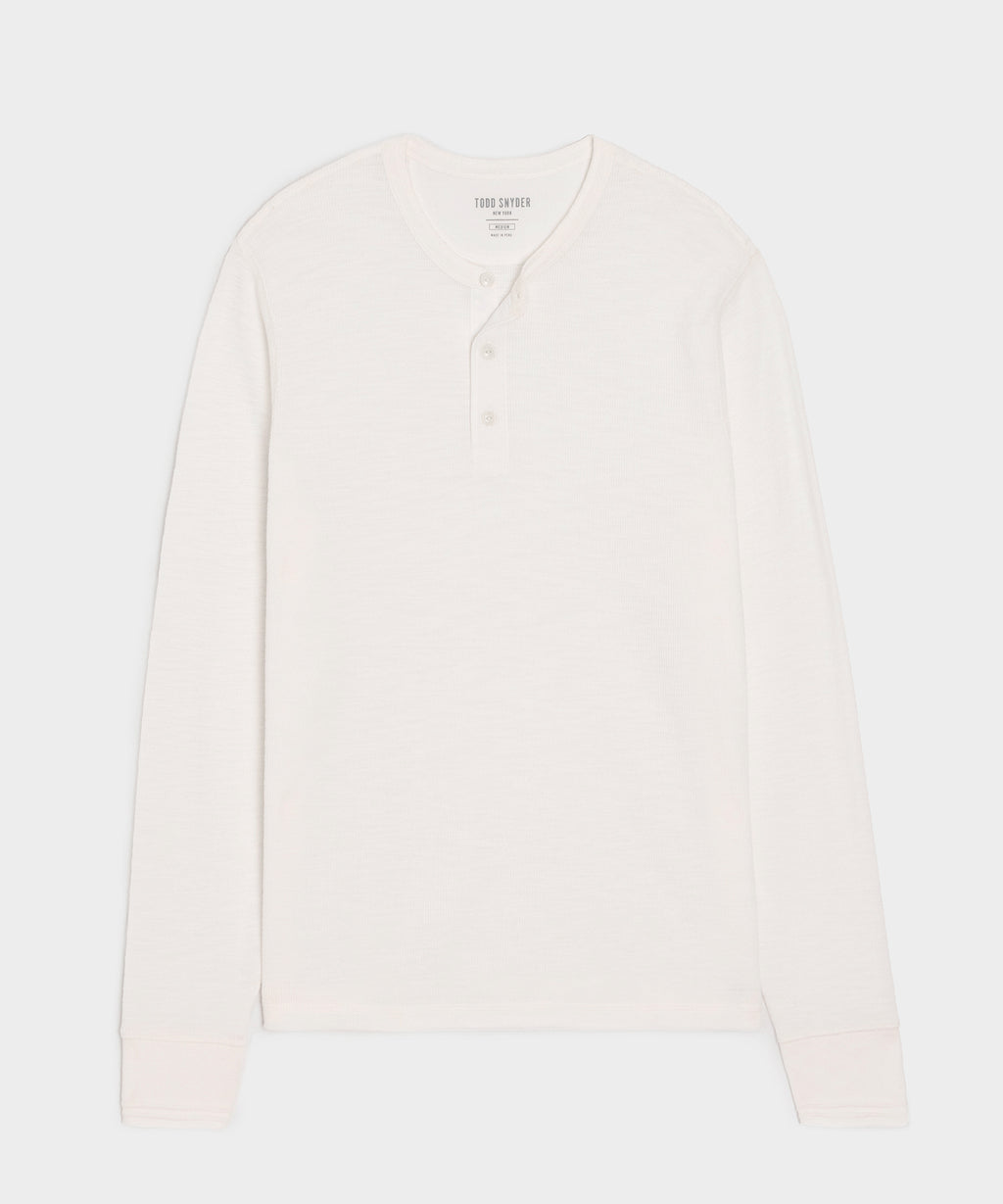Lightweight Mini Waffle Henley