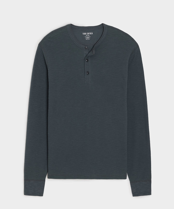 Lightweight Mini Waffle Henley