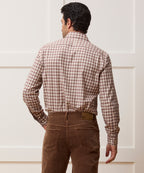 Lightweight Flannel Long Point Collar Dress Shirt