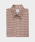Lightweight Flannel Long Point Collar Dress Shirt
