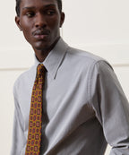 Slim Twill Long Collar Dress Shirt