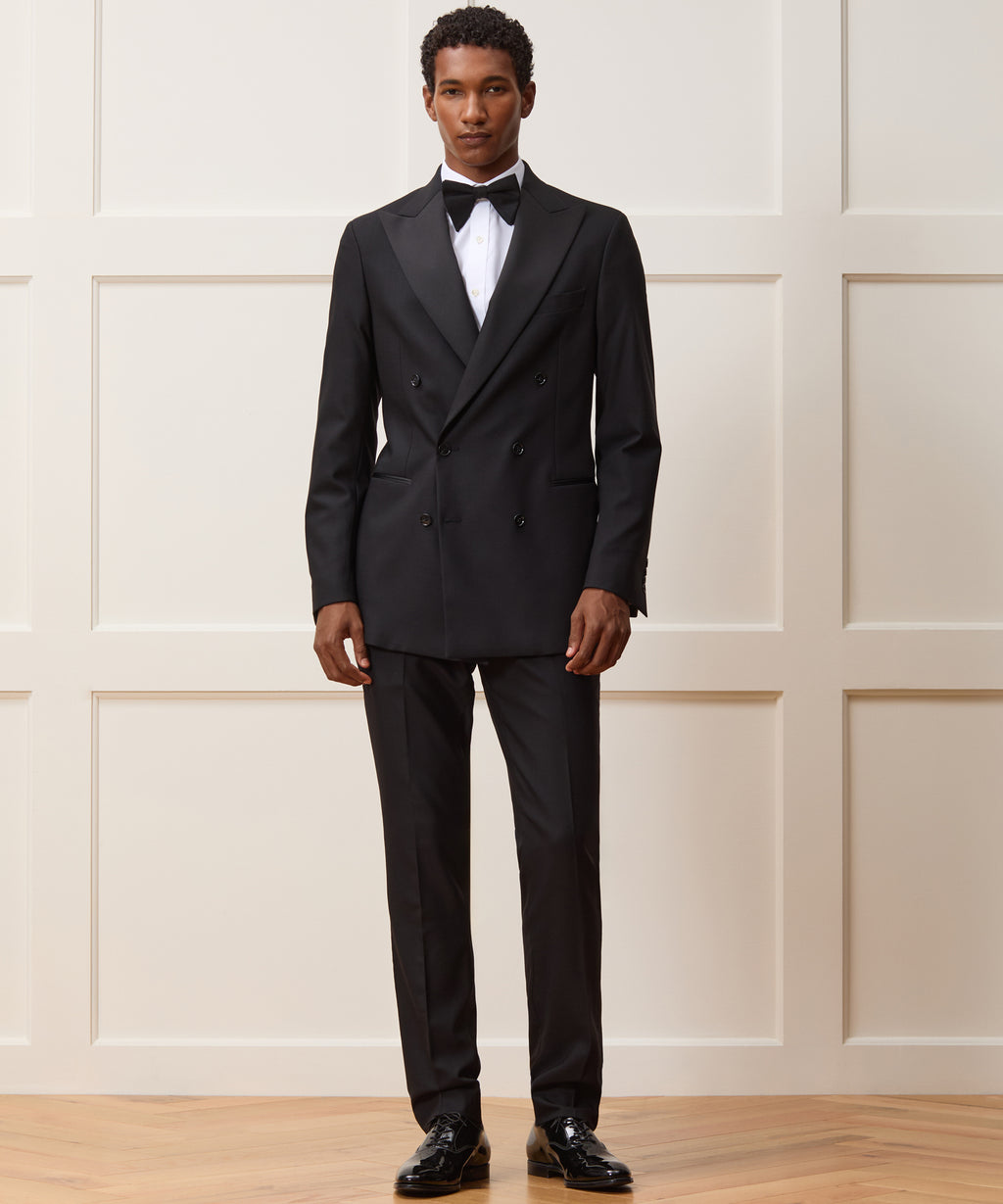 Slim Italian Wool Double-Breasted Tuxedo
