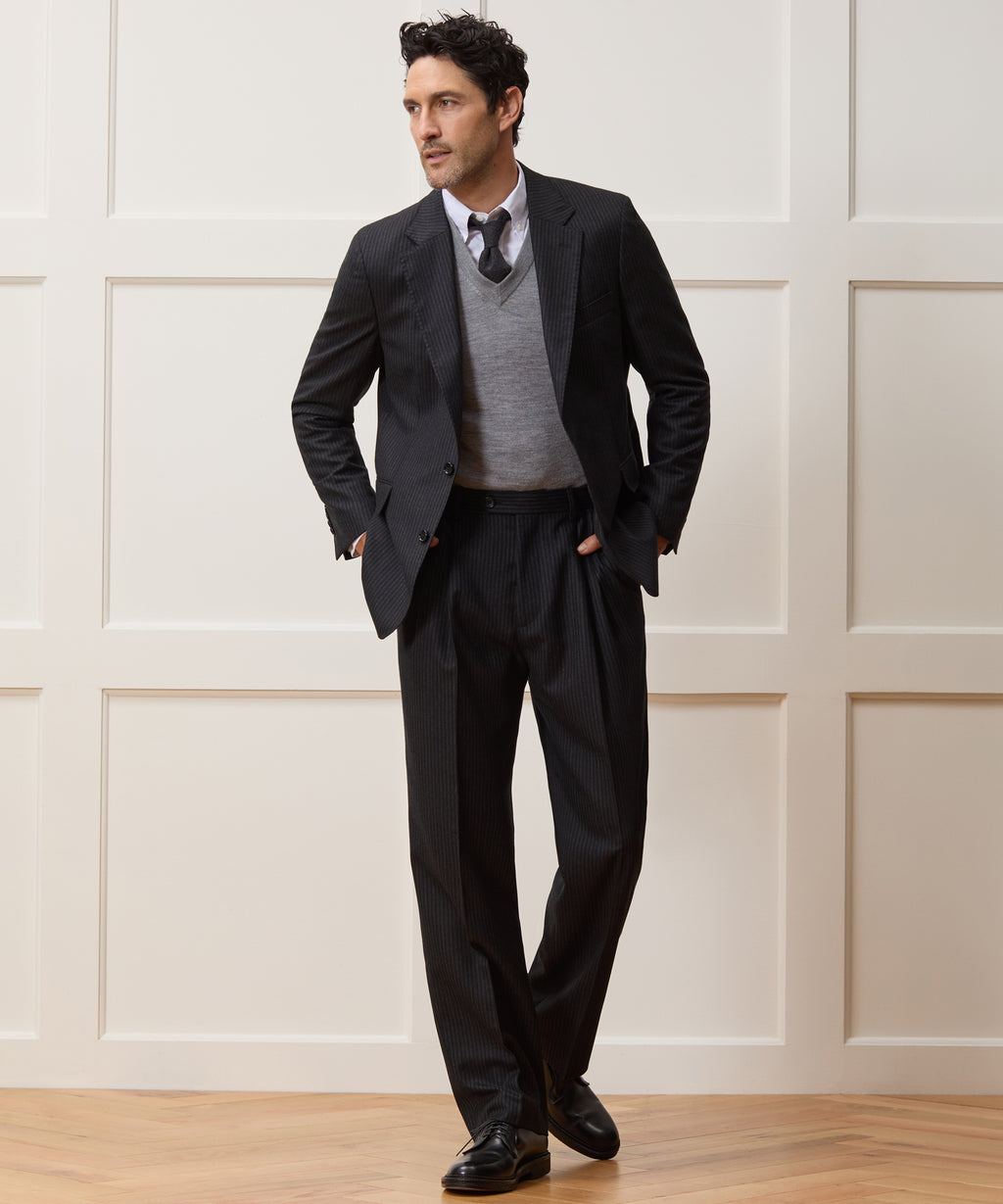 Italian Flannel Pinstripe Wythe Jacket