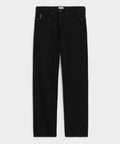 Relaxed Rigid Selvedge Pleated Jean in Black